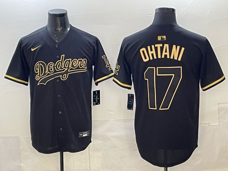 Men 2025 Los Angeles Dodgers #17 Ohtani Black Nike MLB Jersey style 071->los angeles dodgers->MLB Jersey